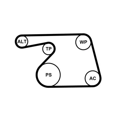 Vodná pumpa + súprava klinového remeňa CONTINENTAL CTAM 6PK1318WP1
