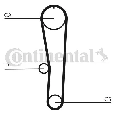 Timing Belt CONTINENTAL CTAM CT1072