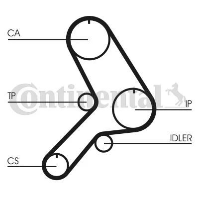 Timing Belt CONTINENTAL CTAM CT613