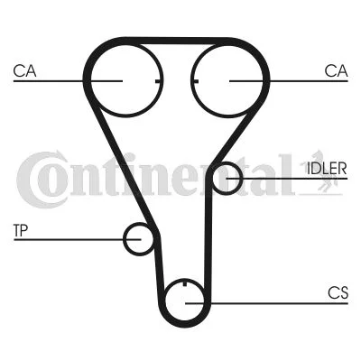 Timing Belt CONTINENTAL CTAM CT972