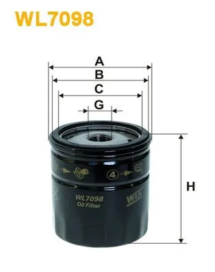 Olejový filter WIX FILTERS WL7098