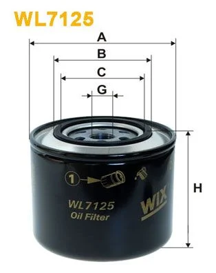 Alyvos filtras WIX FILTERS WL7125
