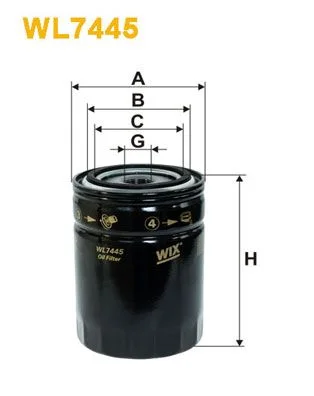 Alyvos filtras WIX FILTERS WL7445