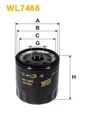 Alyvos filtras WIX FILTERS WL7485