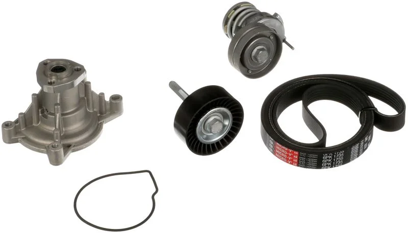 Water Pump + V-ribbed Belt Kit GATES KP76PK1735