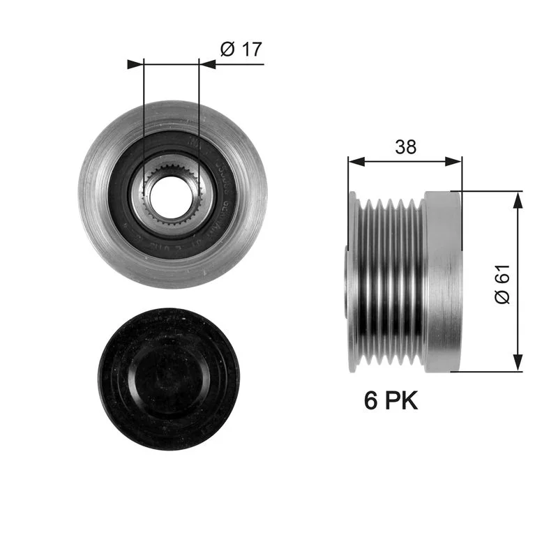 Alternator Freewheel Clutch GATES OAP7036