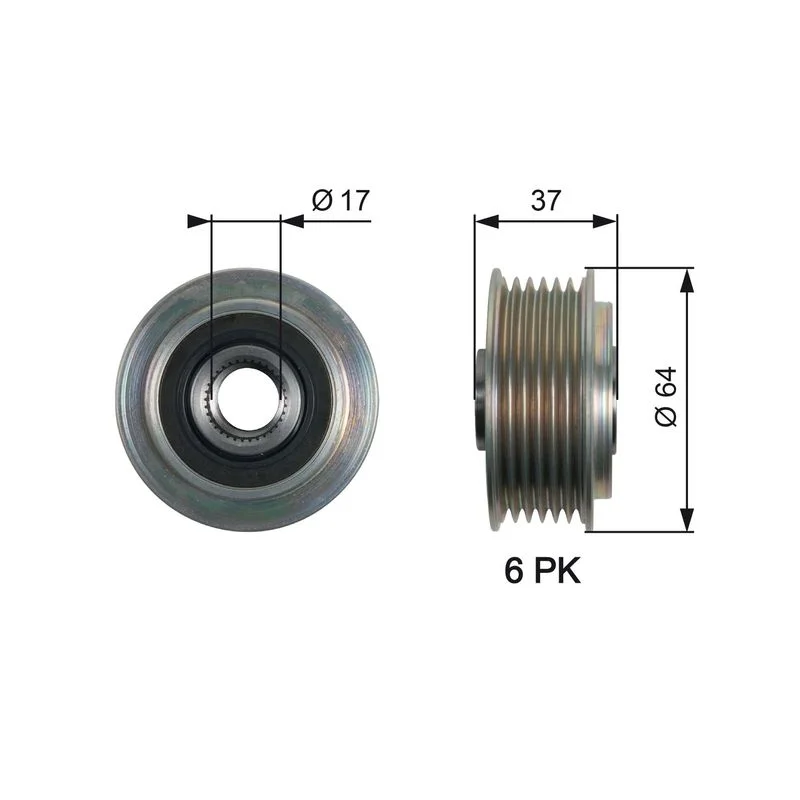 Alternator Freewheel Clutch GATES OAP7160
