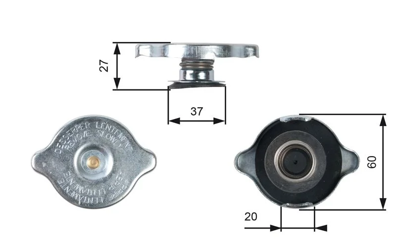 Uzáver nádržka chladiacej kvapaliny GATES RC217