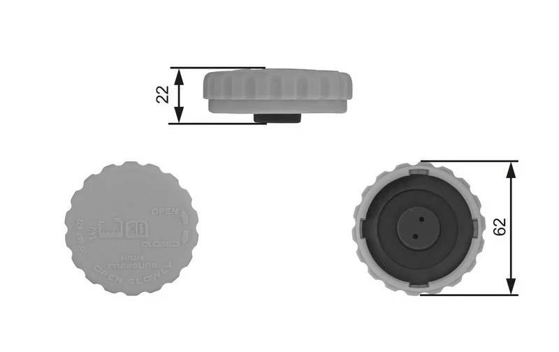 Cap, coolant tank GATES RC235