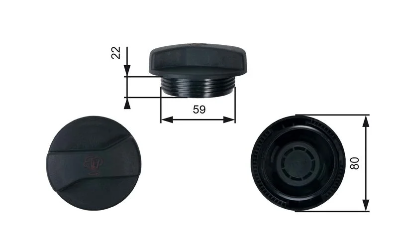 Cap, coolant tank GATES RC245