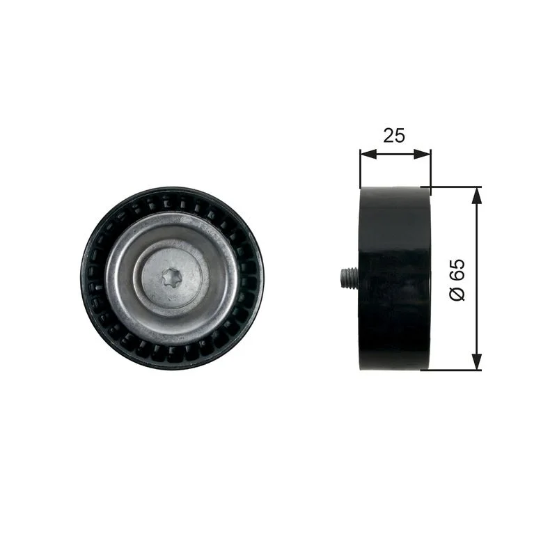 Deflection/Guide Pulley, V-ribbed belt GATES T36432