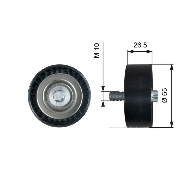 Deflection/Guide Pulley, V-ribbed belt GATES T36464