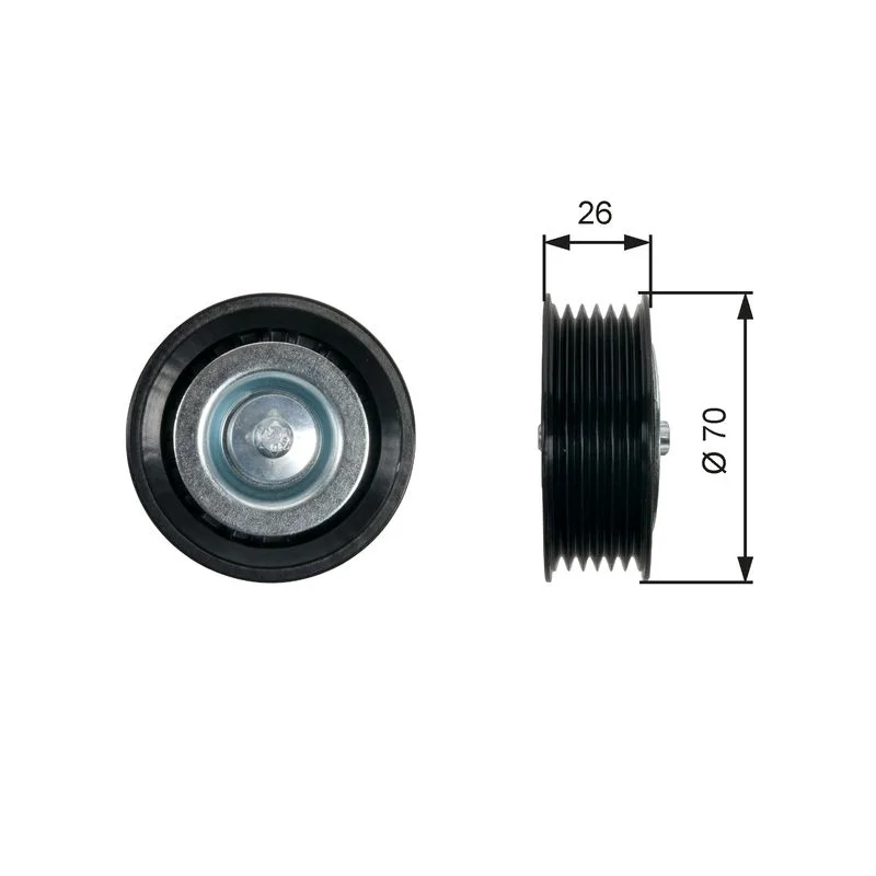 Deflection/Guide Pulley, V-ribbed belt GATES T36469
