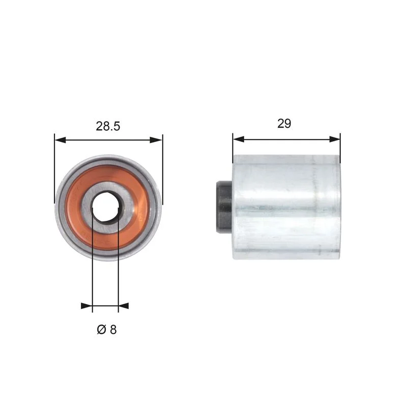 Deflection Pulley/Guide Pulley, timing belt GATES T42148