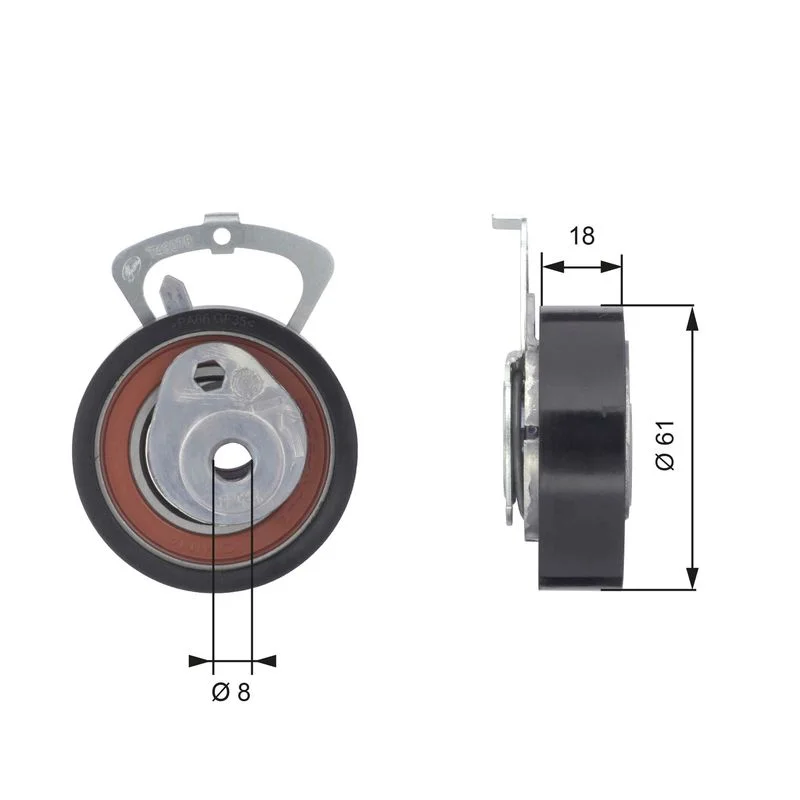 Napínacia kladka, rozvodový remeň GATES T43078