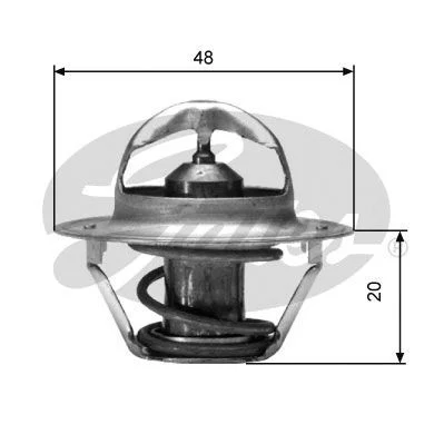 Thermostat, coolant GATES TH00388G1