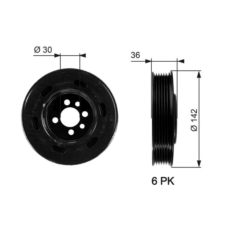 Belt Pulley, crankshaft GATES TVD1009