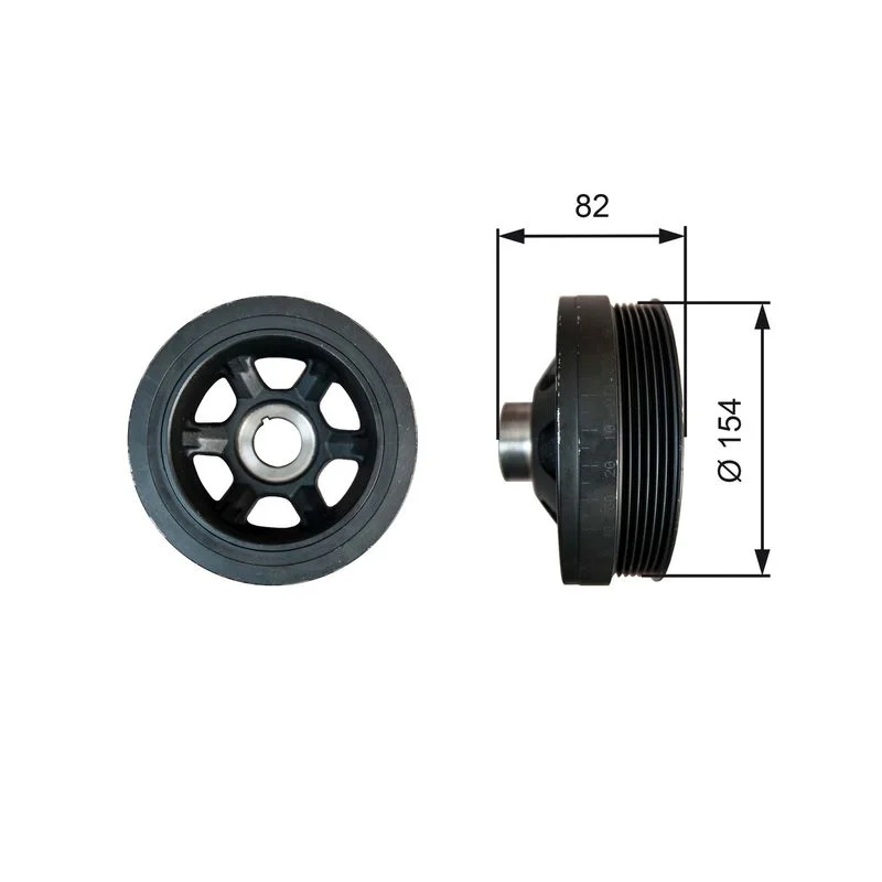 Belt Pulley, crankshaft GATES TVD1139