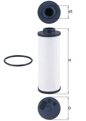 Hydraulický filter, automatická prevodovka KNECHT HX 186D