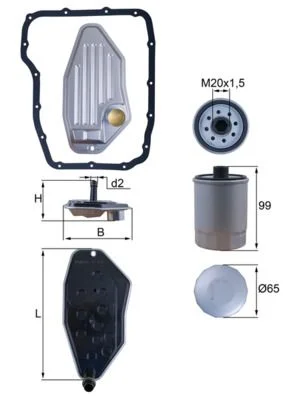 Hydraulic Filter, automatic transmission KNECHT HX 276 KIT
