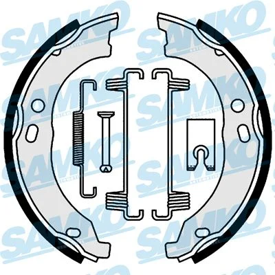 Brake Shoe Set, parking brake SAMKO 81003