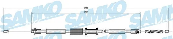 Cable Pull, parking brake SAMKO C0658B