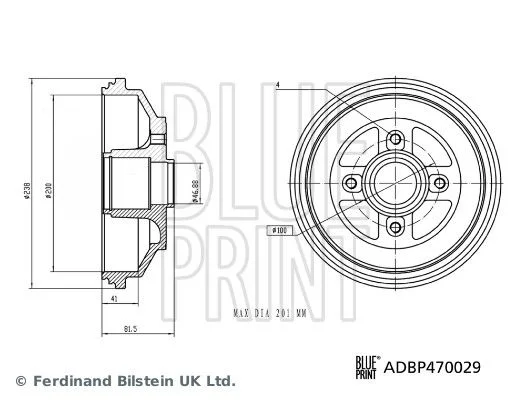 Brzdový bubon BLUE PRINT ADBP470029