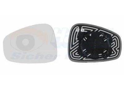Veidrodėlio stiklas, išorinis veidrodėlis VAN WEZEL 0160837