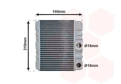 Heat Exchanger, interior heating VAN WEZEL 06006211