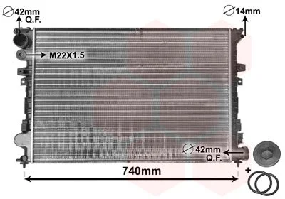 Radiatorius, variklio aušinimas VAN WEZEL 09002089