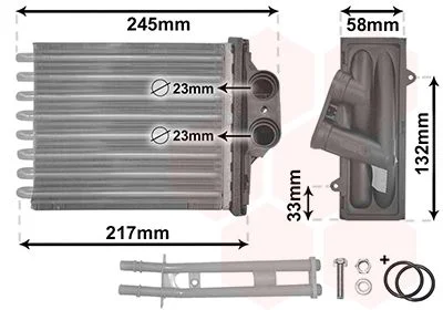 Heat Exchanger, interior heating VAN WEZEL 17006304