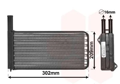 Heat Exchanger, interior heating VAN WEZEL 18006154