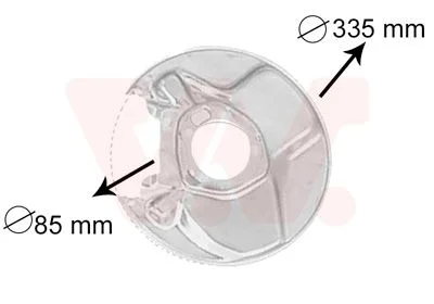 Apsauginis skydas, stabdžių diskas VAN WEZEL 3010374