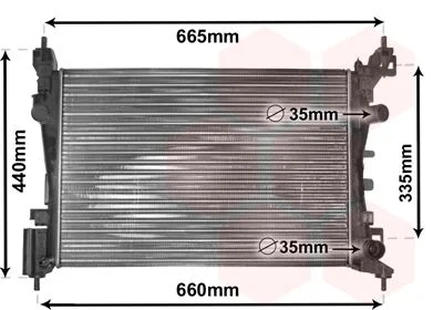 Radiatorius, variklio aušinimas VAN WEZEL 37002408
