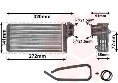 Heat Exchanger, interior heating VAN WEZEL 40006199