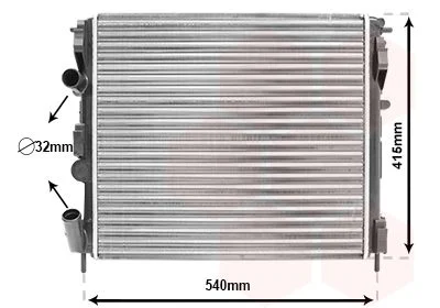 Radiatorius, variklio aušinimas VAN WEZEL 43002270