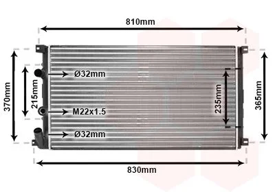 Radiatorius, variklio aušinimas VAN WEZEL 43002276