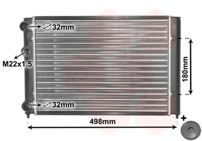 Radiatorius, variklio aušinimas VAN WEZEL 58002028