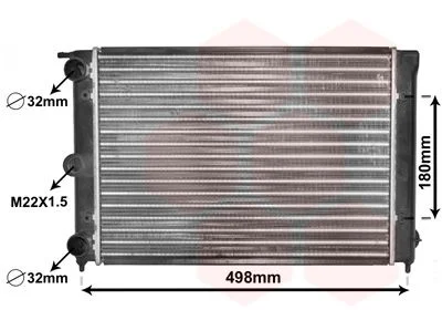 Radiatorius, variklio aušinimas VAN WEZEL 58002039
