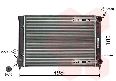 Radiatorius, variklio aušinimas VAN WEZEL 58002040