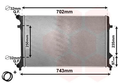Radiatorius, variklio aušinimas VAN WEZEL 58002205