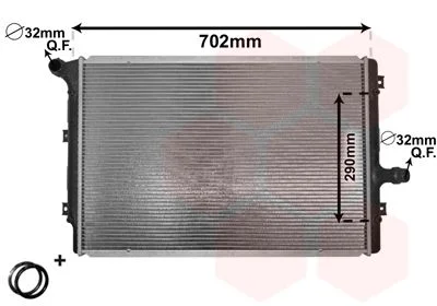 Radiatorius, variklio aušinimas VAN WEZEL 58002208