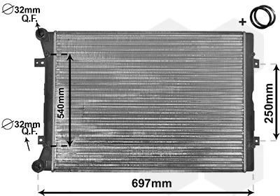 Radiatorius, variklio aušinimas VAN WEZEL 58002283