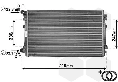 Radiatorius, variklio aušinimas VAN WEZEL 58002338
