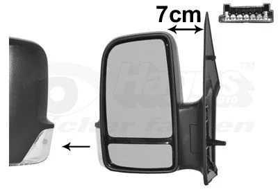 Išorinis veidrodėlis VAN WEZEL 5862807