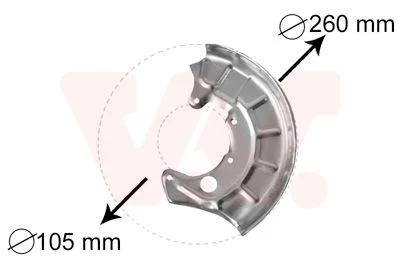 Apsauginis skydas, stabdžių diskas VAN WEZEL 5880371