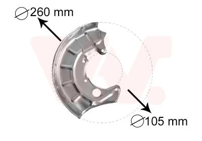 Apsauginis skydas, stabdžių diskas VAN WEZEL 5880372