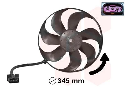 Ventilátor, chladenie motora VAN WEZEL 5888744