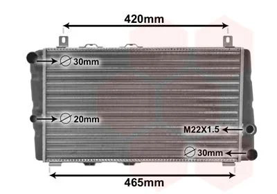 Radiatorius, variklio aušinimas VAN WEZEL 76002002