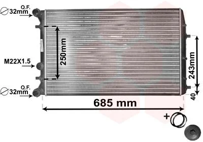 Radiatorius, variklio aušinimas VAN WEZEL 76002006
